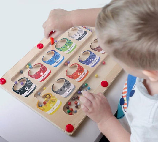 Montessori kleurtjes & nummer puzzel