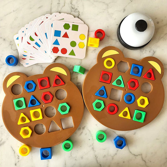 Vormbeer familiespel | Montessori speelgoed om vormen te leren