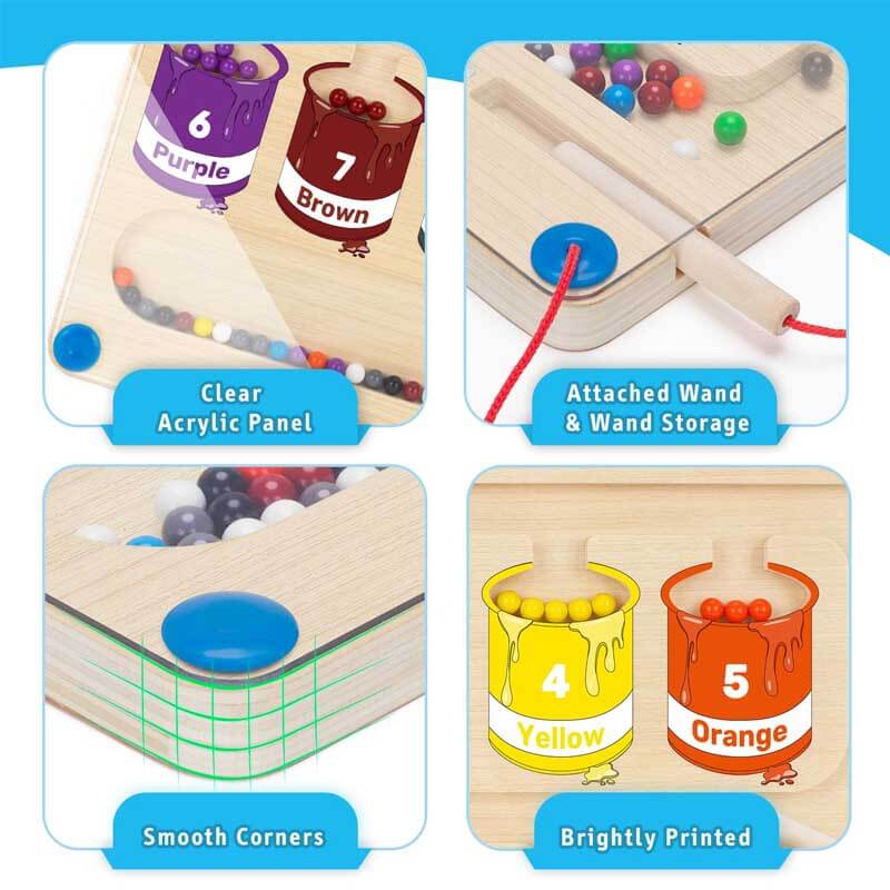 Montessori kleurtjes & nummer puzzel