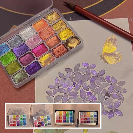 20 kleuren aquarelverf set