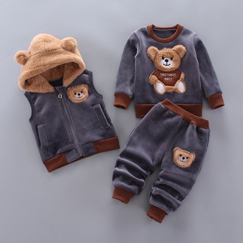 Baby Kinder Kledingset Unisex - Fleece Stof voor de Winter, Schattig en Warm