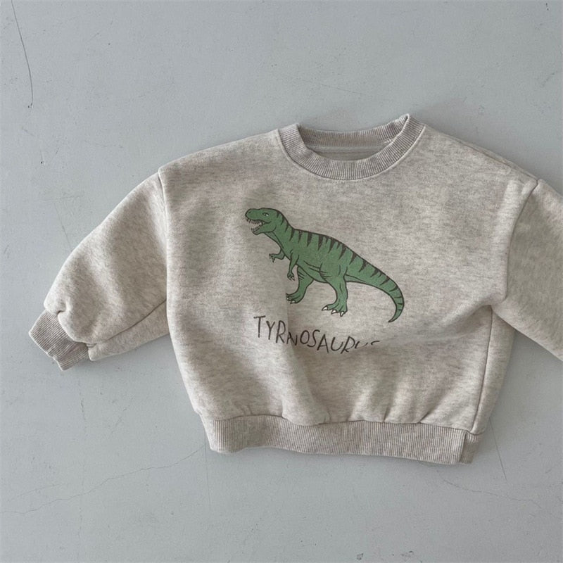 Finn – Warme fleece hoodie met dinosaurusontwerp voor kinderen