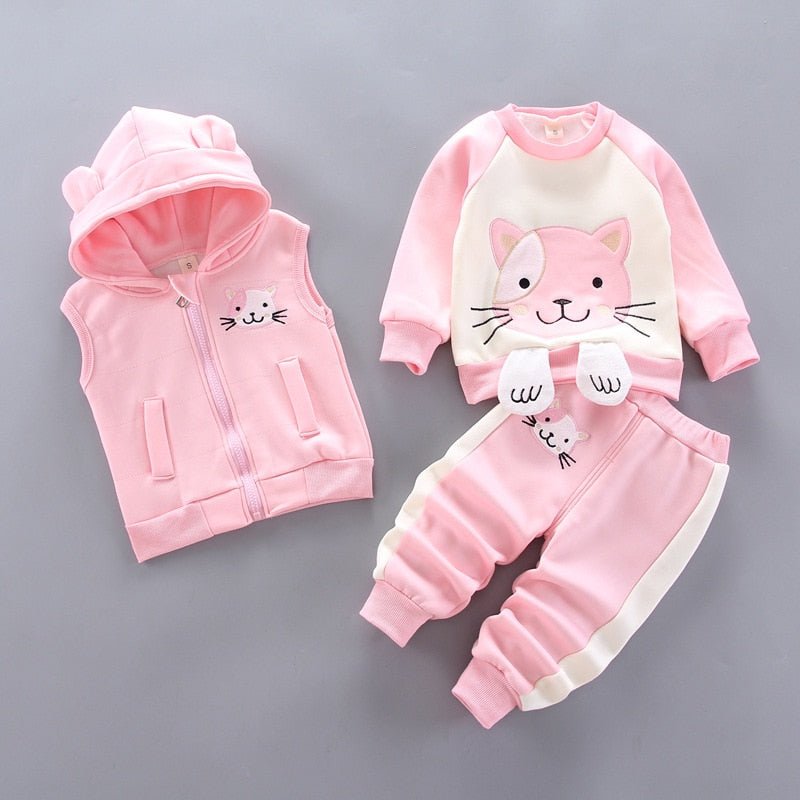 Baby Kinder Kledingset Unisex - Fleece Stof voor de Winter, Schattig en Warm