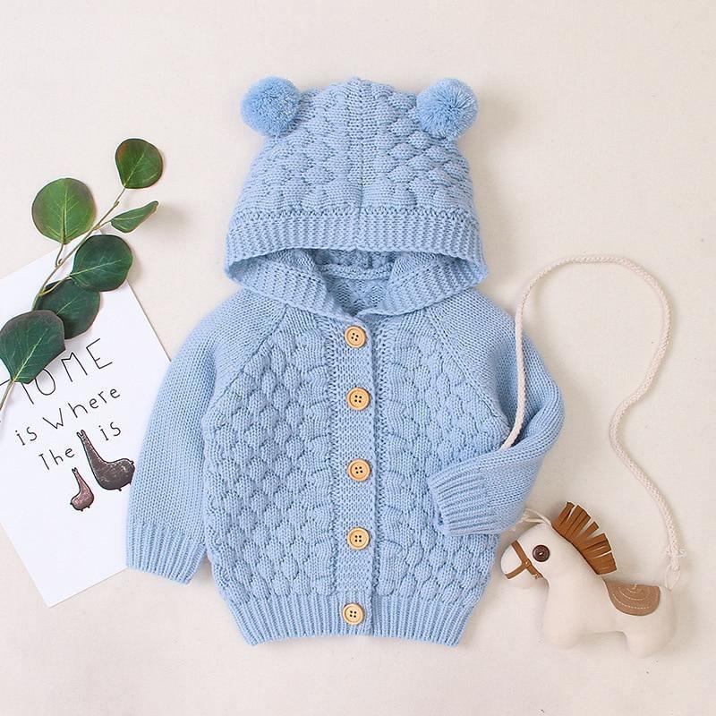 Baby Gebreide & Capuchon Cardigan