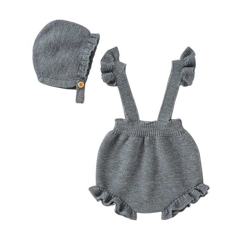 Gebreide Schouderband Overalls Set