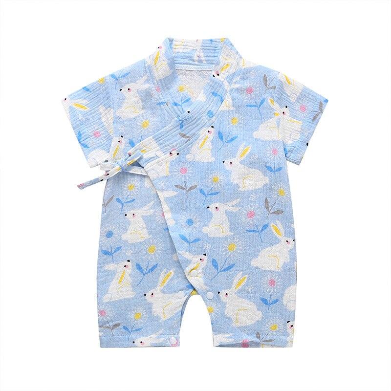 Korte Mouw Baby Kimono Romper