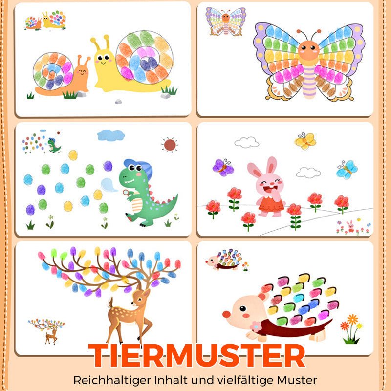 Montessori Finger Painting Set | Promote motor skills &amp; creativity + book