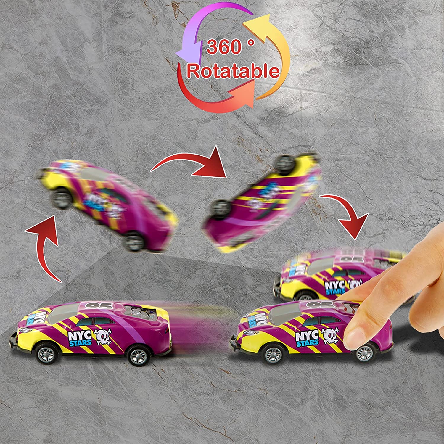(Set van 8 ) Stunt Voertuig Sensatie